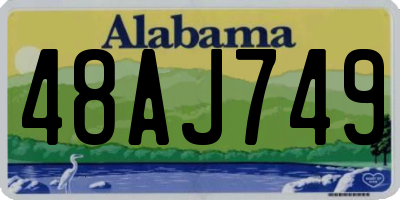 AL license plate 48AJ749