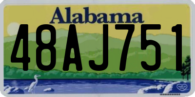 AL license plate 48AJ751