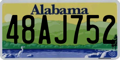 AL license plate 48AJ752