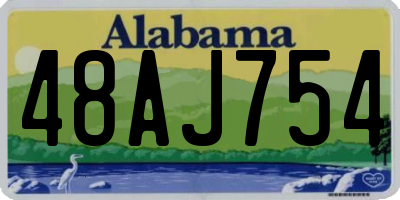 AL license plate 48AJ754