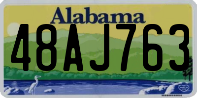 AL license plate 48AJ763