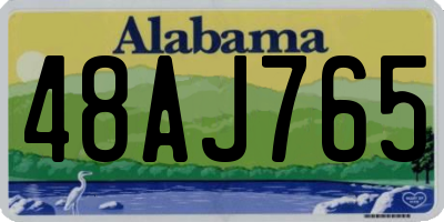 AL license plate 48AJ765