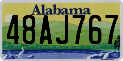 AL license plate 48AJ767