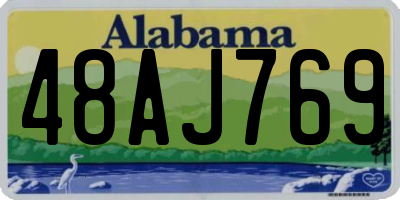 AL license plate 48AJ769