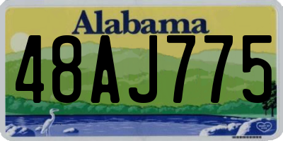 AL license plate 48AJ775