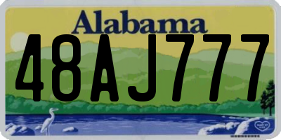 AL license plate 48AJ777