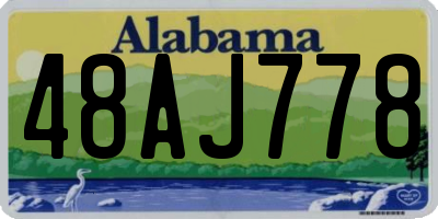 AL license plate 48AJ778