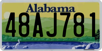 AL license plate 48AJ781