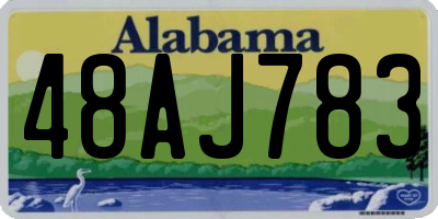 AL license plate 48AJ783