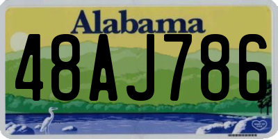 AL license plate 48AJ786