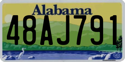 AL license plate 48AJ791
