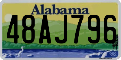 AL license plate 48AJ796