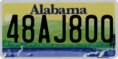 AL license plate 48AJ800