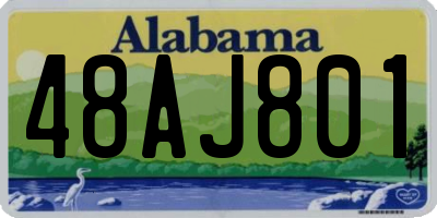 AL license plate 48AJ801