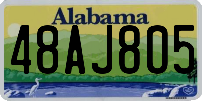 AL license plate 48AJ805
