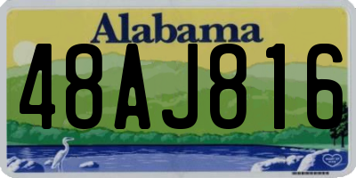 AL license plate 48AJ816
