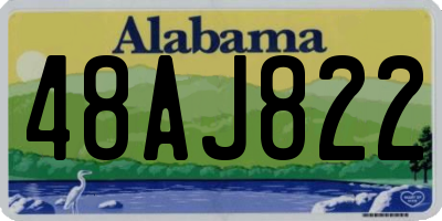 AL license plate 48AJ822