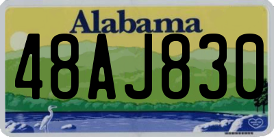 AL license plate 48AJ830