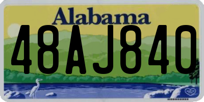 AL license plate 48AJ840