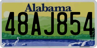 AL license plate 48AJ854