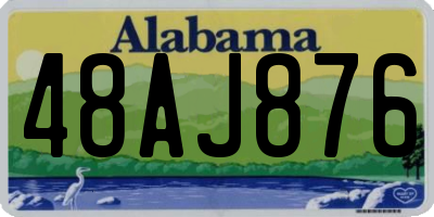 AL license plate 48AJ876