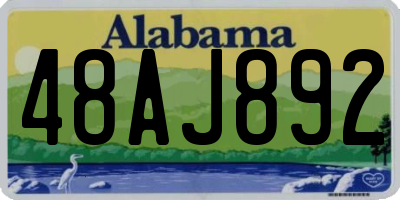 AL license plate 48AJ892