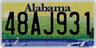AL license plate 48AJ931