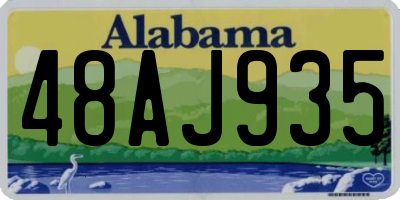 AL license plate 48AJ935
