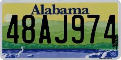 AL license plate 48AJ974