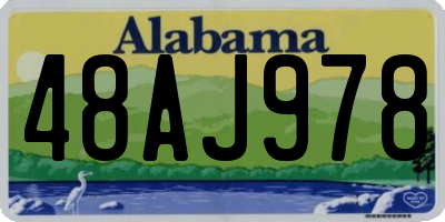 AL license plate 48AJ978
