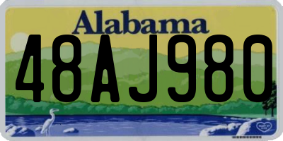 AL license plate 48AJ980