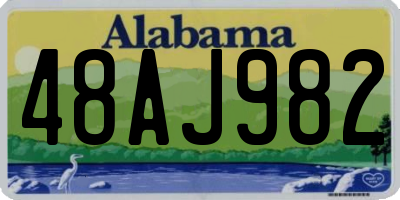 AL license plate 48AJ982