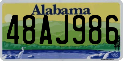 AL license plate 48AJ986