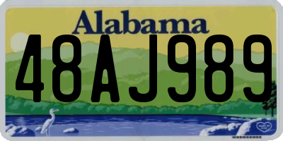 AL license plate 48AJ989