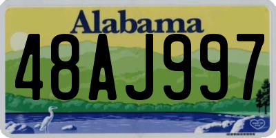 AL license plate 48AJ997