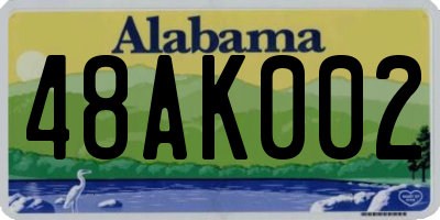 AL license plate 48AK002