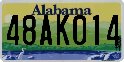 AL license plate 48AK014