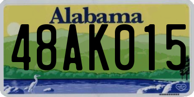 AL license plate 48AK015