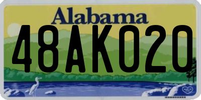 AL license plate 48AK020