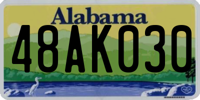 AL license plate 48AK030