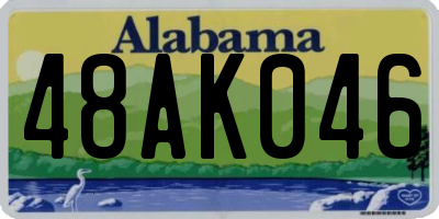 AL license plate 48AK046