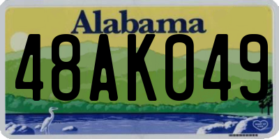 AL license plate 48AK049