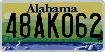 AL license plate 48AK062