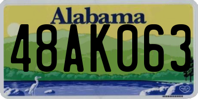 AL license plate 48AK063