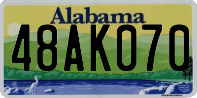 AL license plate 48AK070