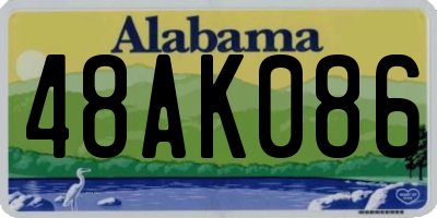AL license plate 48AK086