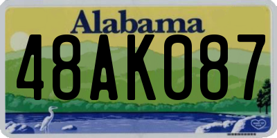 AL license plate 48AK087