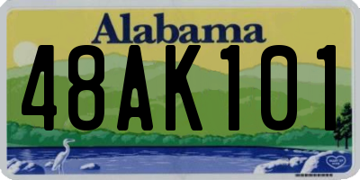 AL license plate 48AK101