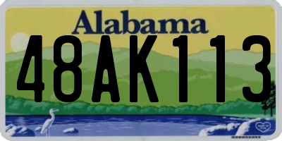 AL license plate 48AK113