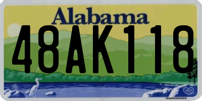 AL license plate 48AK118